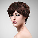 capless kurzen 100% Echthaar glattes Haar Perücke