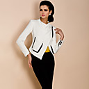 TS Asymmetrical Contrast Color Jacket
