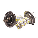 Lumière de voiture H7 dans une paire (5050, 3,6 W, Lumen (LM) 270, Température de couleur 6000-6500K, 12V, avec 18 LED, lumière blanche)
