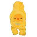 Chicken Baby Sherpa Hoodie with Pants Suit for Dogs (XS-XL, Yellow)