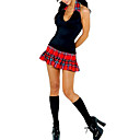 Sexy rouge et noir Sorority Cindy School Girl Costume (1 Pieces)