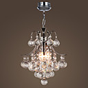 DRANCY - Lustre Cristal Fini Chromé - 3 slots à ampoule