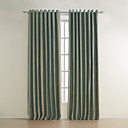 (Two Panels) Stripe Polyester Jacquard Energy Saving Curtains