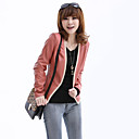 Lovely Long Sleeve Collarless Casual/Evening PU Jacket(More Collar)