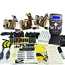 3 Cast Iron Tattoo Machine Guns Kit for Lining and Shading