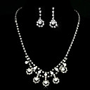 Fashion Alloy With Rhinestone / Imitation Pearl Women's Jewelry Set Including Necklace, Earrings