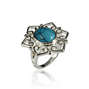 Única liga Rodada Imitação Anel Gem Stone