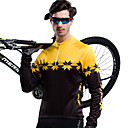 NYXEYE-Men's 100% Polyester  Long-Sleeve Cycling Jersey with Back-Side Brushed Fleece