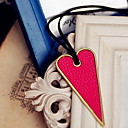 vrouwen leren hart lange ketting