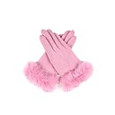 Rabbit Fur Fingertips Wrist Length Winter Ladies' Gloves (More Colors)