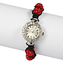 Charmant Stof met Crystal Quartz Dress Watch (meer kleuren)