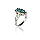 Muito liga Oval Imitação Anel Gem Stone