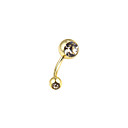 Gold Plated Stainless Steel Navel/Ear Piercing