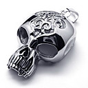hombres cráneo collar (cadena libre) (4 * 2,2 * 1,3 cm)