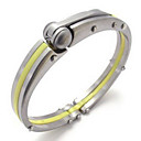 los hombres de acero de titanio pulsera de moda (6,7 * 5,3 * 1,3 cm)