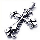 Men's Fashion Steel Cross Pendant(Free Chain)(6.7*4.5*.5CM)