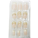 12pcs Full Cover Acrylic French False Nail Art Tips