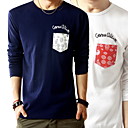 mannen patch afdrukken slanke t-shirt