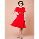 A-line Cowl Knee-length Chiffon Mother Of The Bride Dress