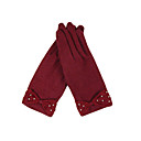 Sweet Lamb Fur & Rabbit Fur Fingertips Wrist Length Women's Fashion/Party Gloves (More Colors)