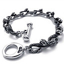 de los hombres serpiente brazalete de titanio (21 * 1 * 0,9 cm)