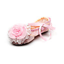 Hecho a mano zapatos de baile de lona Split-único Zapatilla de Ballet con Ribbon For Kids