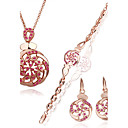 Rotary bijoux en or 18 carats serti de strass compris collier, boucles d'oreilles, bracelet (plus de couleurs)