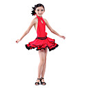 élasthanne dancewear avec la robe fleur de danse latine pour les enfants