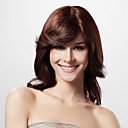 mono top Hand gebunden Stil 30% menschliches Haar & 70% hochwertigem Kunststoff braun gelocktes Haar Perücke