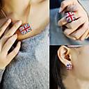 Women's Trendy UK Flag Diamond Necklace