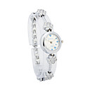 Ladies' Alloy Quartz Movement Glass Round Shape Dress Watch