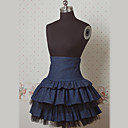 Knee-length Dark Navy Cake Style Sailor Lolita Skirt