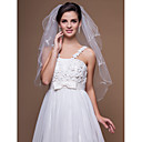2 Layers Elbow Wedding Veils With Finished Edge (More Colors)
