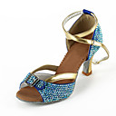 Damen Satin / Strass Obere Ankle Strap Latin / Salsa Tanzschuhe (mehr Farben)