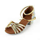 Women's Leatherette / Rhinestone Upper Ankle Strap Latin / Salsa Dance Performance Shoes (More Colors)