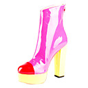 Patent Leather Chunky Heel Ankle Boots With Split Joint Party / Evening Shoes