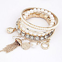 Women's Basic Pearl Gem Layered Bracelet