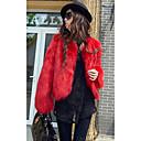 Long Sleeve Collarless Casual/Evening Faux Fur Jacket