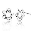 Magliette classiche da donna in argento 925 Plum Blossom borchie