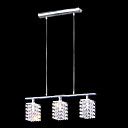25W G9 candelabro de cristal elegante com 3 luzes
