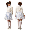 Manches longues de longueur genou blanc et bleu Pays coton Lolita Outfit