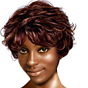 Capless Short High Quality Synthetic   Nature Look Light Brown Curly Hair Wig