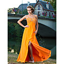 A-line Sweetheart Floor-length Chiffon Evening Dress