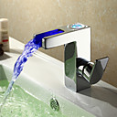 Sprinkle® by Lightinthebox - eigentijdse geleid waterval badkamer wastafel kraan - chromen afwerking