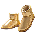 Damen Echtes Leder Gummi Anti-Rutsch-Waterproof Warming Ankle Flach Snow Boots (verschiedene Farben)