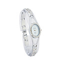Ladies' Alloy Quartz Movement Glass Round Shape with Rhinestone Dress Watch