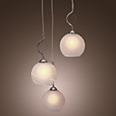 60W Modern Pendant Light with 3 Lights in Globe Shade