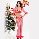 Pretty Stripes And Bow Red Polyester Christmas Costumes(2 Piece)