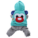 Big Nose Bear Style Hoodie with Pants for Dogs (Blue,XS-XL)