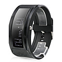White LED Black Band Wrist Watch with 10 Character Display